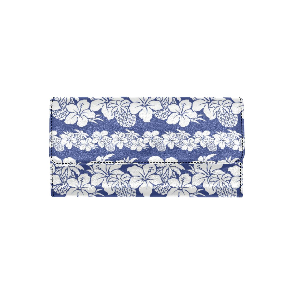 Hawaiian Themed Pattern Print Design H07 Women's Trifold Wallet