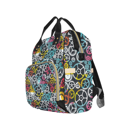 Mechanic Pattern Print Design 02 Diaper Bag Backpack