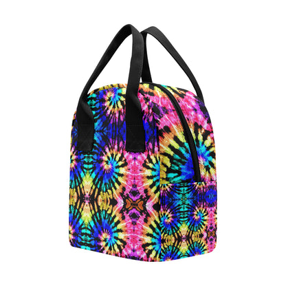 Tie Dye Rainbow Design Print Insulated Lunch Bag