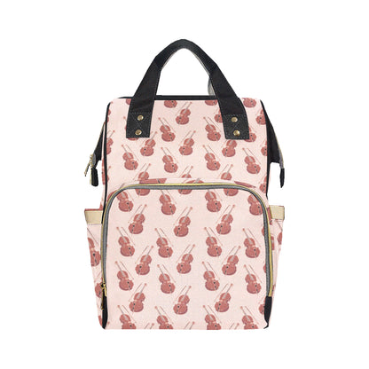 Cello Pattern Print Design 03 Diaper Bag Backpack
