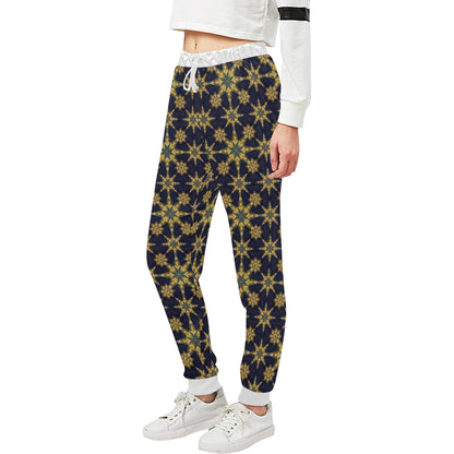 kaleidoscope Gold Print Design Unisex Sweatpants