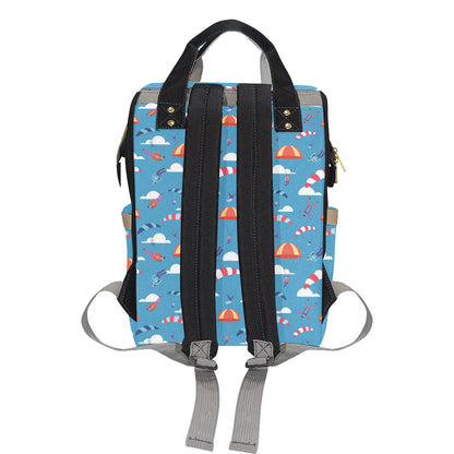 Skydiving Pattern Print Design 03 Diaper Bag Backpack