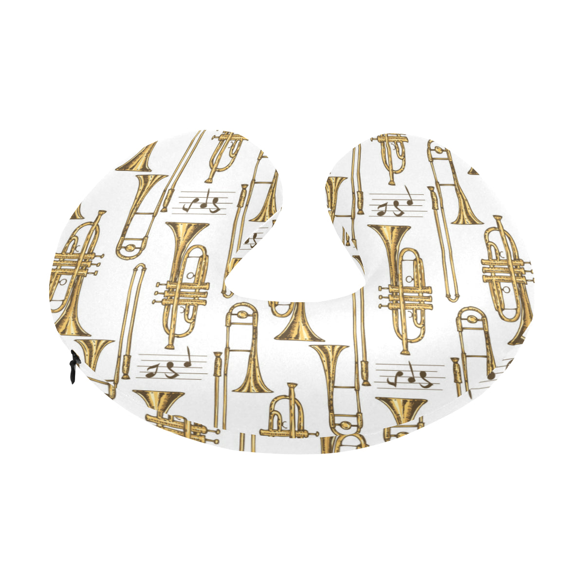 Trombone Pattern Print Design 04 U-Shaped Travel Neck Pillow