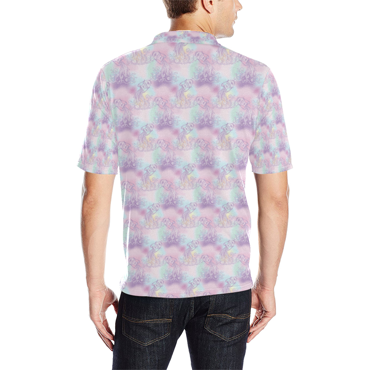 Aquarius Zodiac Pattern Print Design 01 Men Polo Shirt