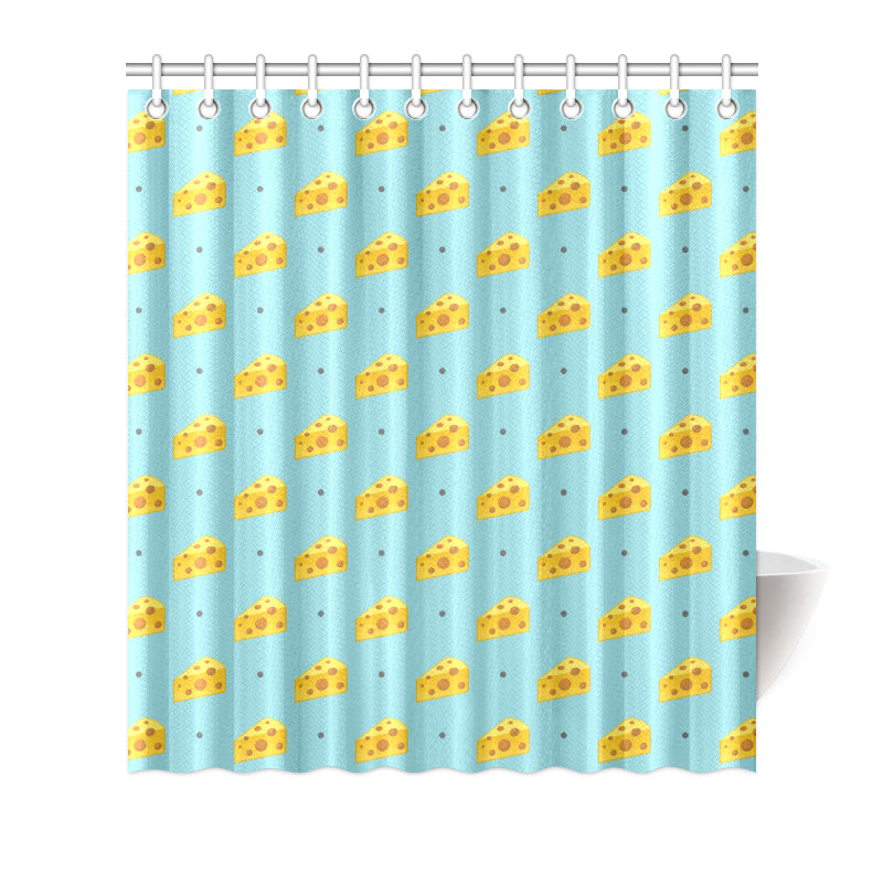 Cheese Pattern Print Design 02 Shower Curtain