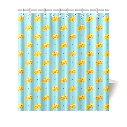 Cheese Pattern Print Design 02 Shower Curtain