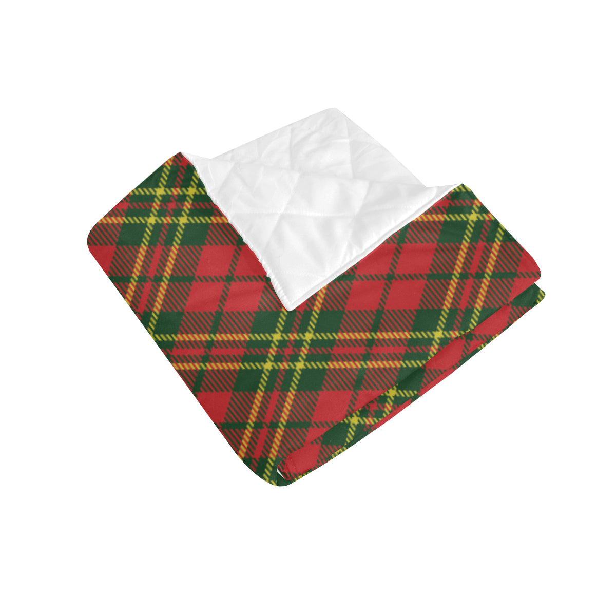 Plaid Holiday Pattern Print Design A01 Premium Quilt