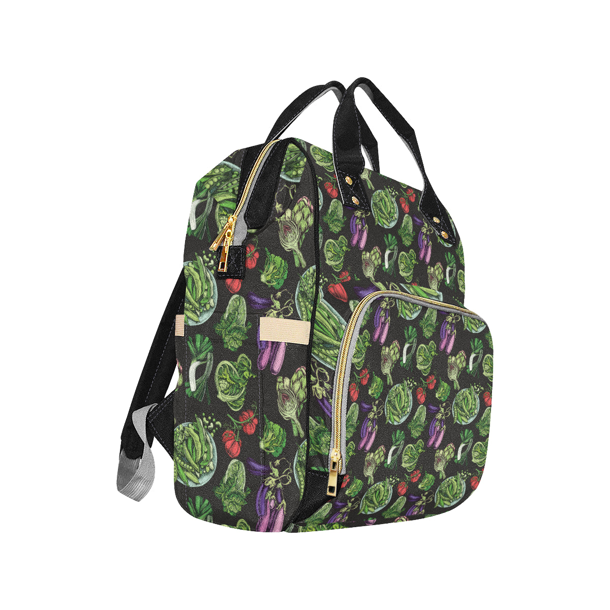 Lettuce Pattern Print Design 01 Diaper Bag Backpack