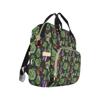 Lettuce Pattern Print Design 01 Diaper Bag Backpack