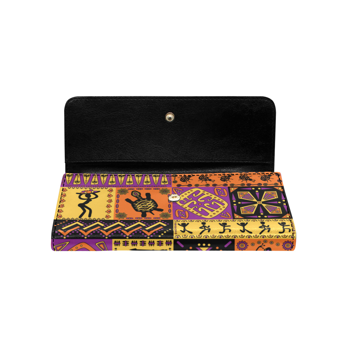African Pattern Print Design 02 Women's Trifold Wallet