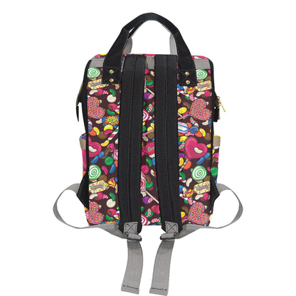 Candy Pattern Print Design CA02 Diaper Bag Backpack