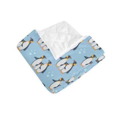 Penguin Pattern Print Design A04 Premium Quilt