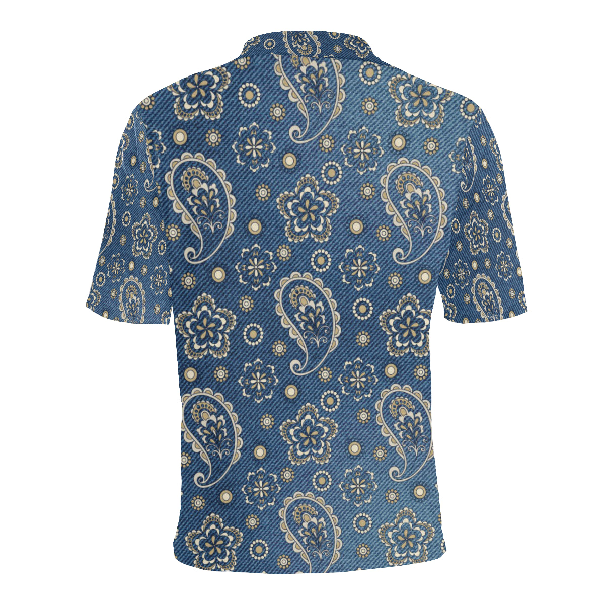 Jean Paisley Pattern Print Design 01 Men Polo Shirt