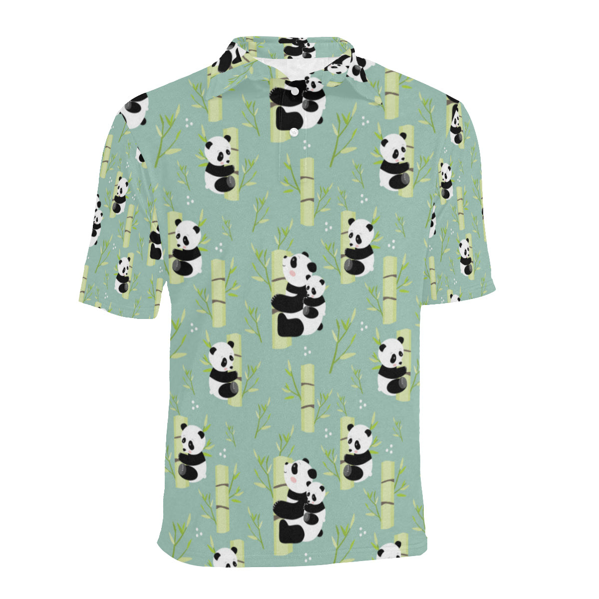 Panda Pattern Print Design A03 Men Polo Shirt