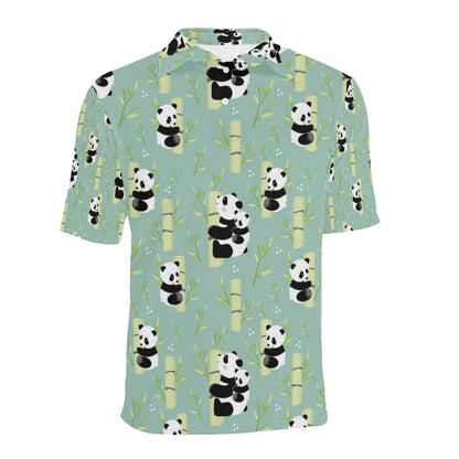 Panda Pattern Print Design A03 Men Polo Shirt