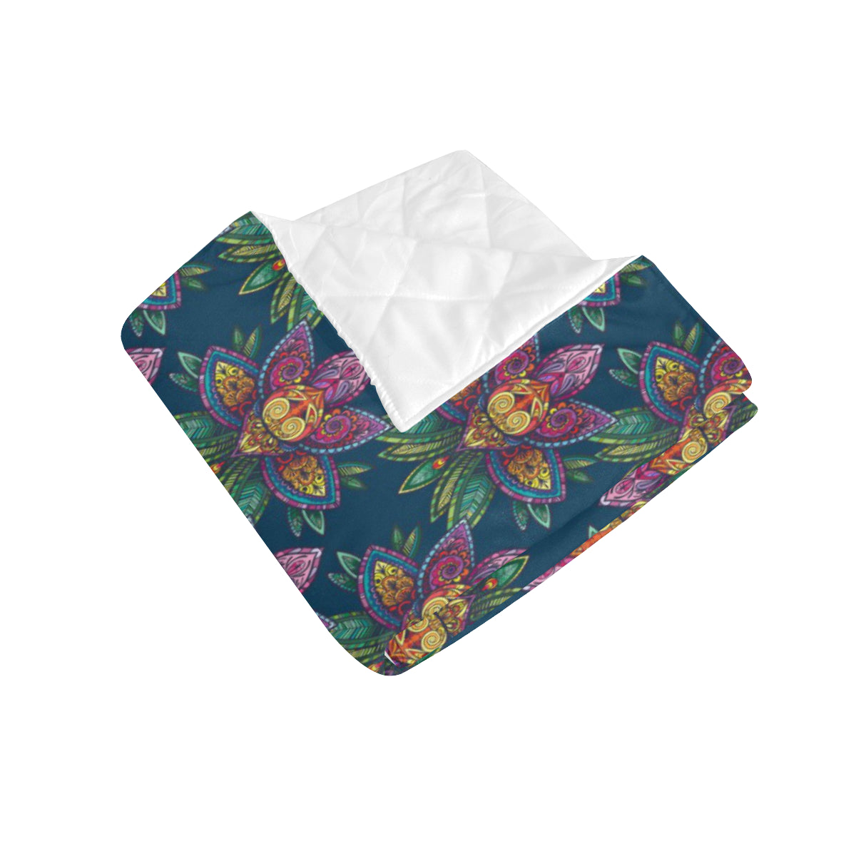 lotus Boho Pattern Print Design LO04 Premium Quilt