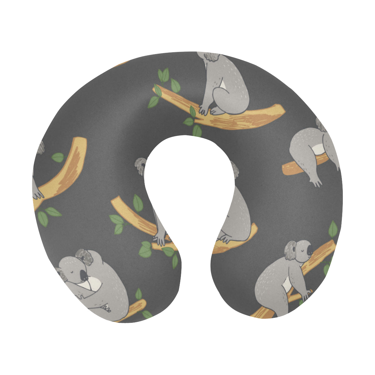 Koala Pattern Print Design 07 U-Shaped Travel Neck Pillow