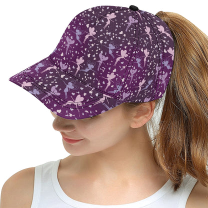 Fairy Pink Print Pattern Snapback Cap