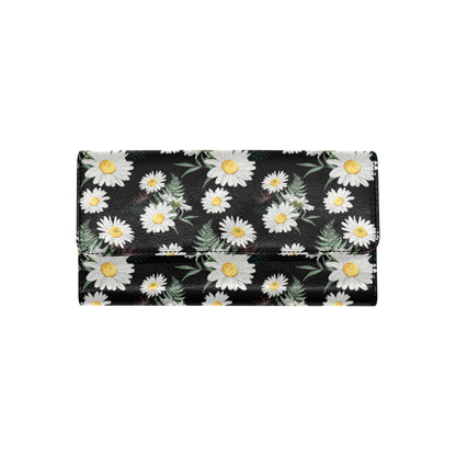 Daisy Pattern Print Design DS07 Women's Trifold Wallet