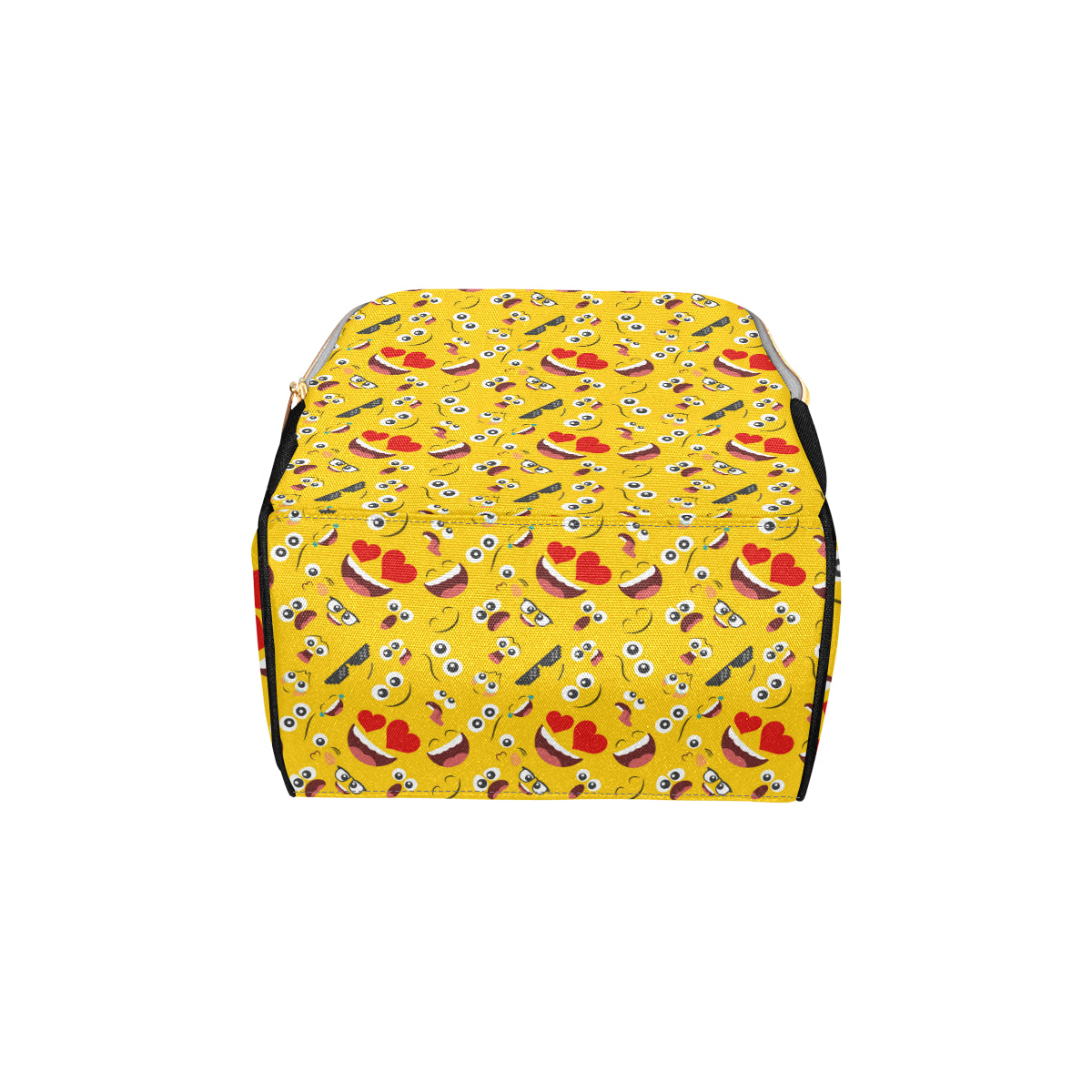 Emoji Face Print Pattern Diaper Bag Backpack
