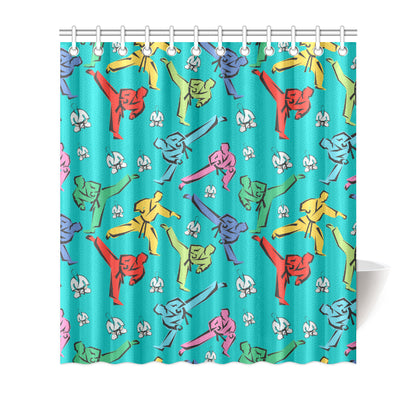 Judo Pattern Print Design 01 Shower Curtain