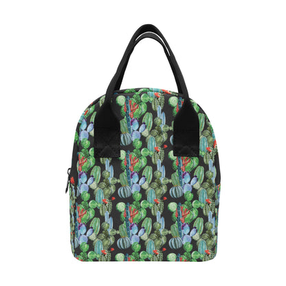 Cactus Watercolor Style Print Insulated Lunch Bag
