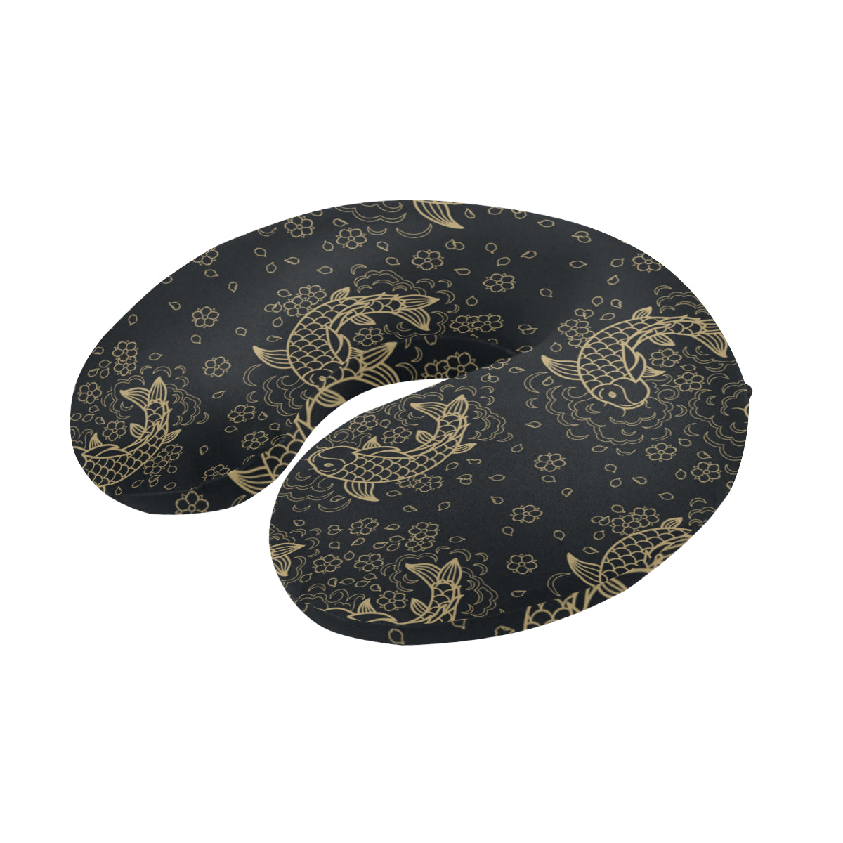 KOI Fish Pattern Print Design 02 U-Shaped Travel Neck Pillow