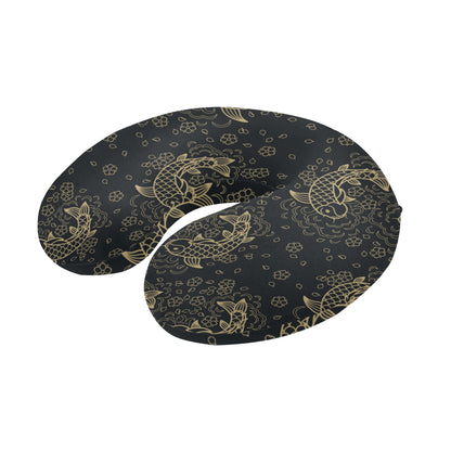 KOI Fish Pattern Print Design 02 U-Shaped Travel Neck Pillow