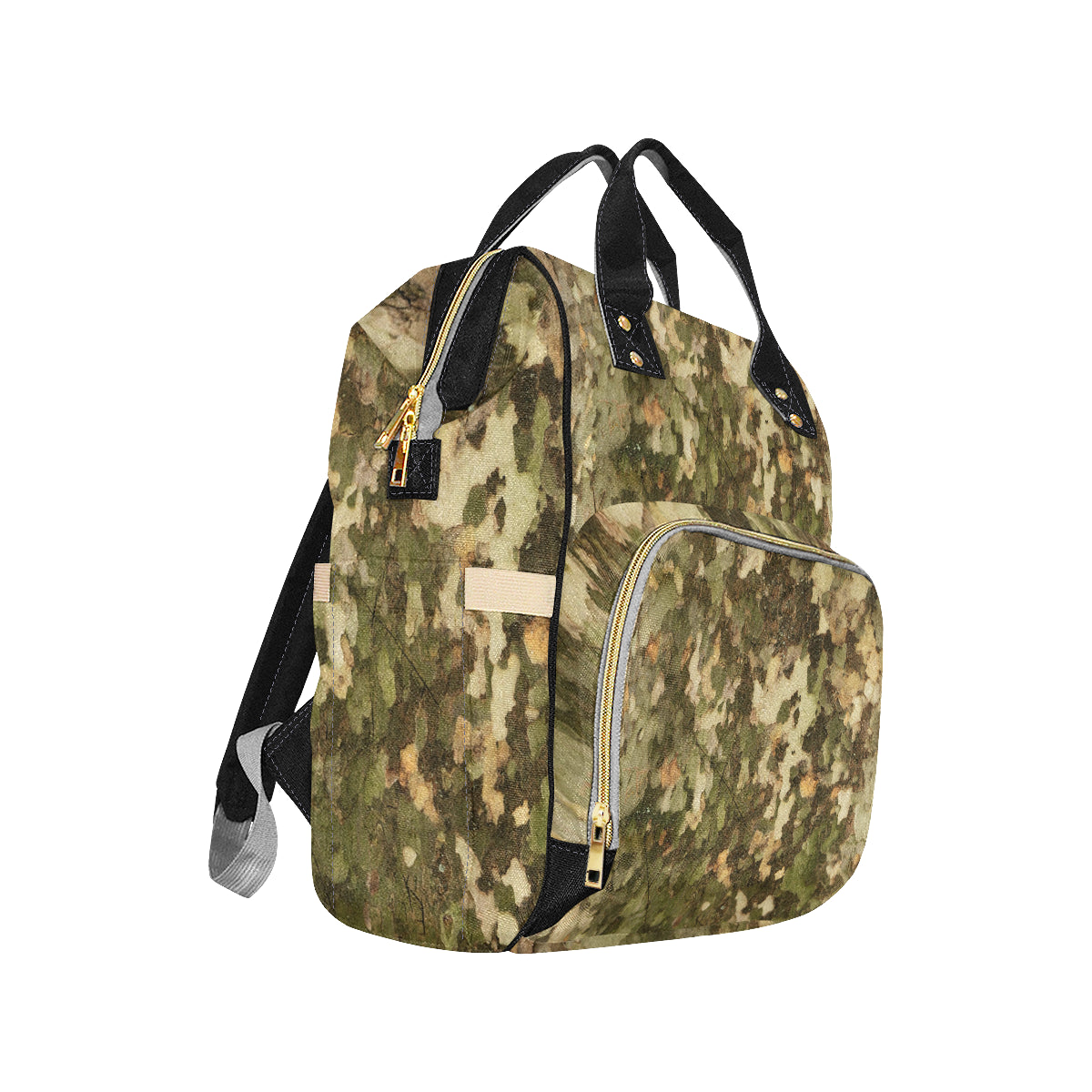 Camo Realistic Tree Texture Print Diaper Bag Backpack