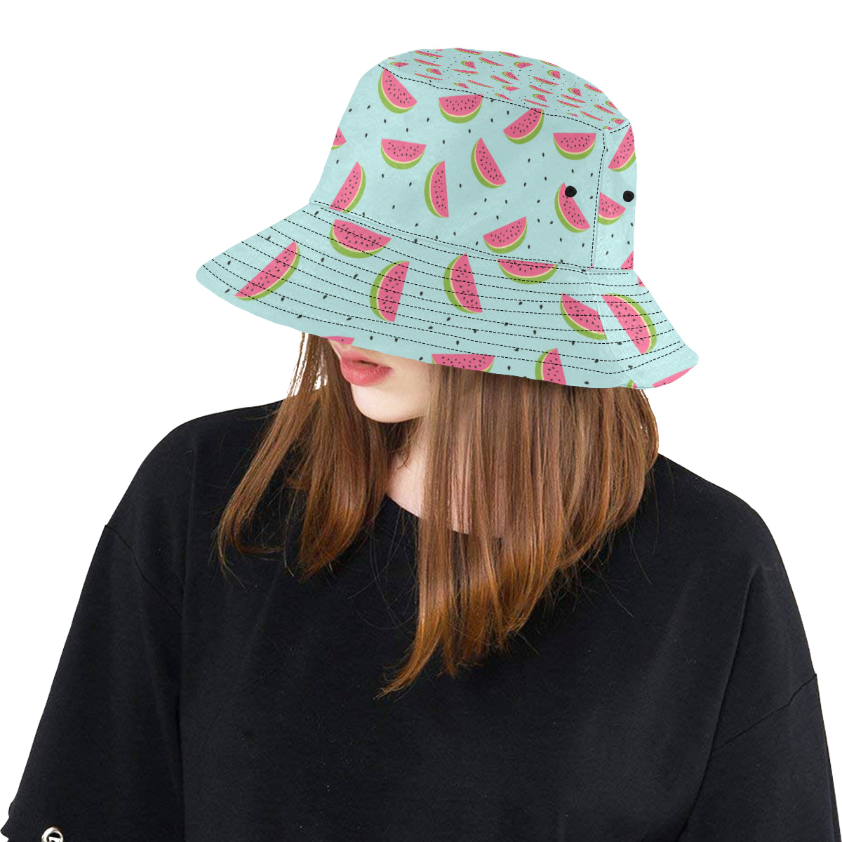 Watermelon Pattern Print Design WM06 Unisex Bucket Hat