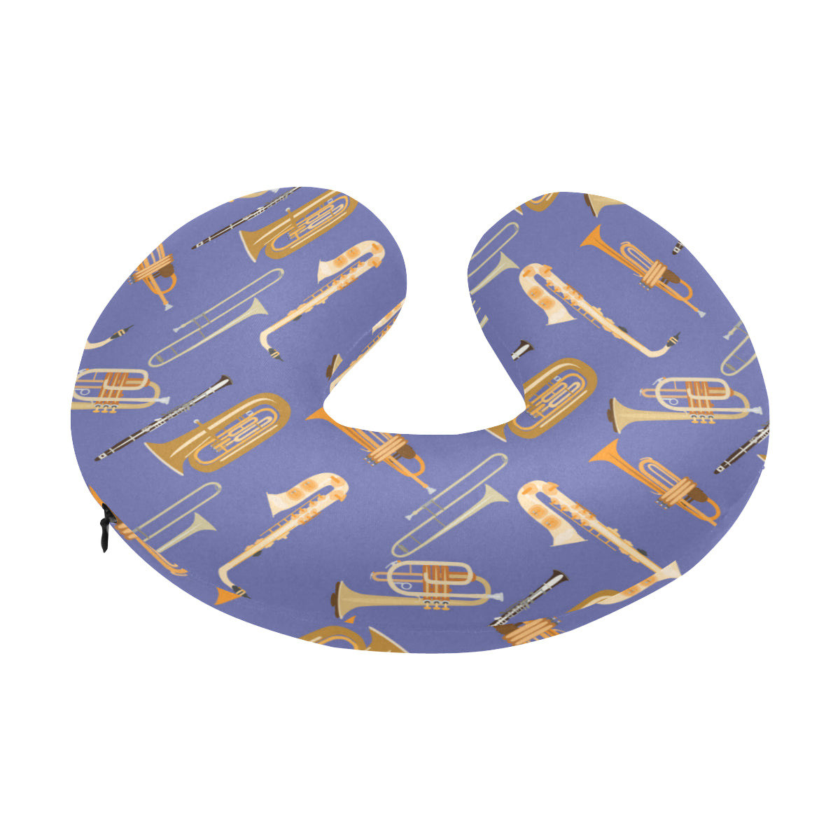 Trombone Pattern Print Design 02 U-Shaped Travel Neck Pillow