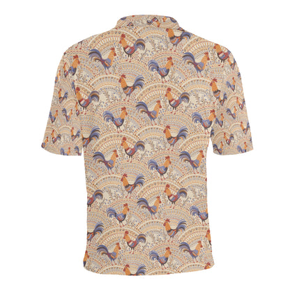 Chicken Boho Style Pattern Men Polo Shirt