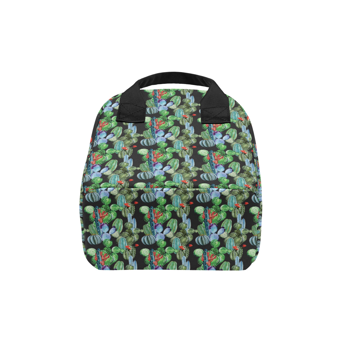 Cactus Watercolor Style Print Insulated Lunch Bag