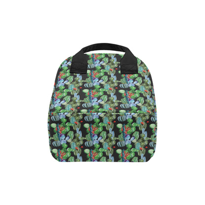 Cactus Watercolor Style Print Insulated Lunch Bag
