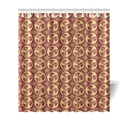 Yin Yang Style Pattern Design Print Shower Curtain