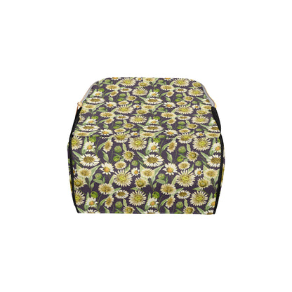 Daisy Vintage Print Pattern Diaper Bag Backpack