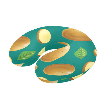 Potato Pattern Print Design A04 U-Shaped Travel Neck Pillow