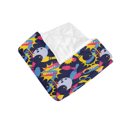 Bowling Pattern Print Design 02 Premium Quilt