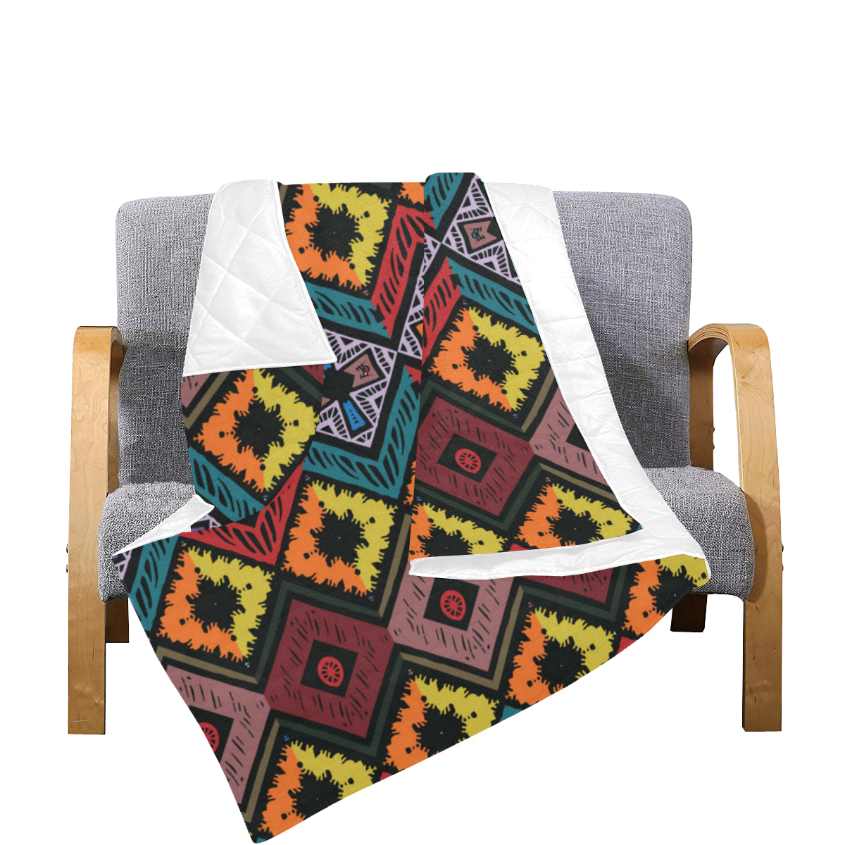 African Pattern Print Design 08 Premium Quilt