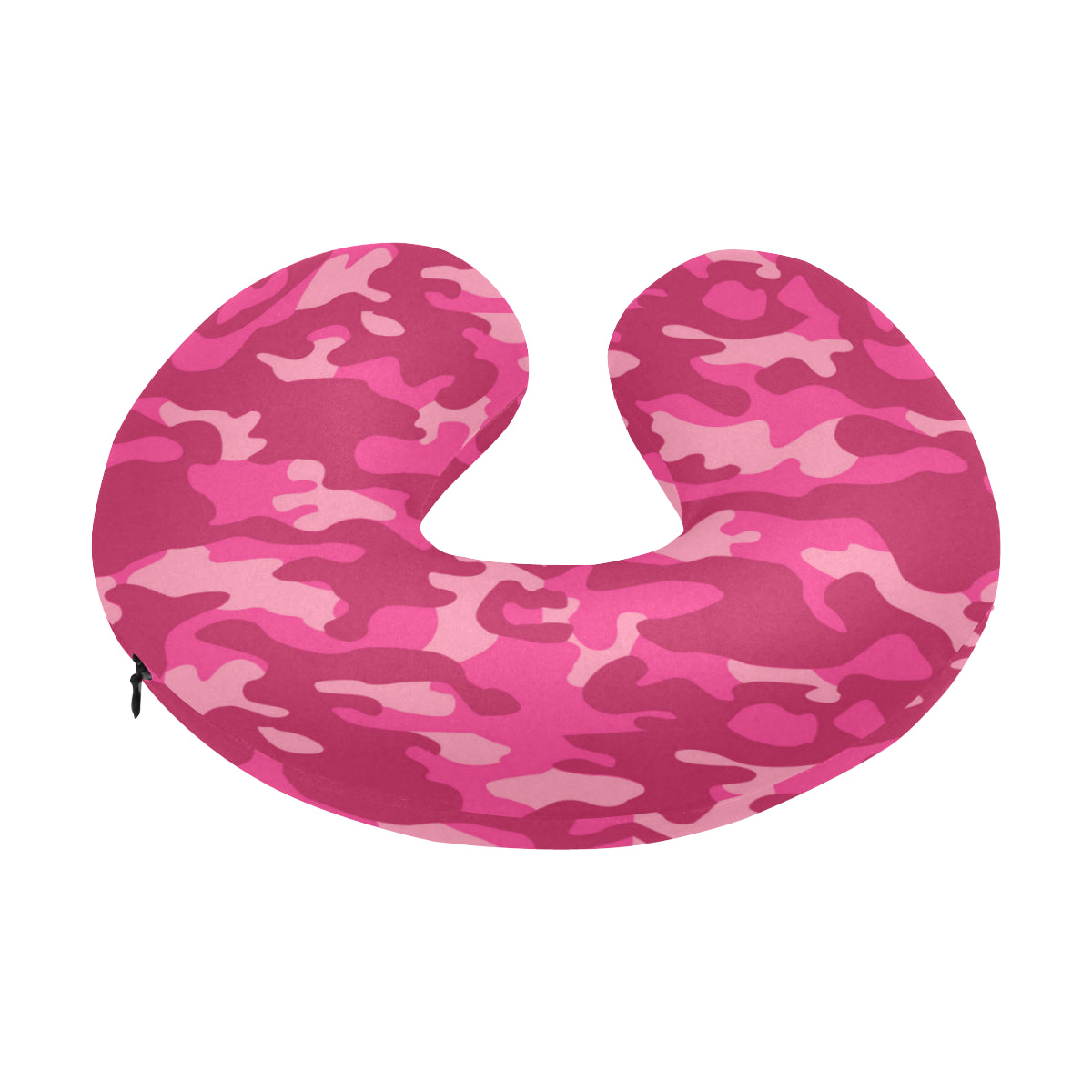 Camo Pink Pattern Print Design 01 U-Shaped Travel Neck Pillow