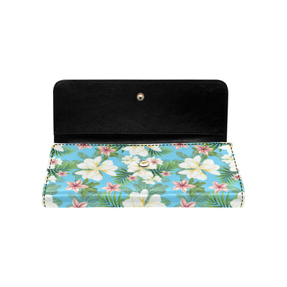 Plumeria Pattern Print Design PM028 Women's Trifold Wallet