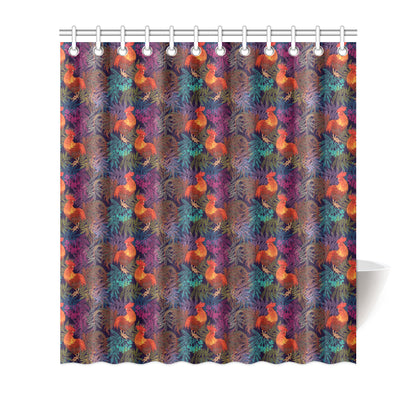 Rooster Print Style Shower Curtain