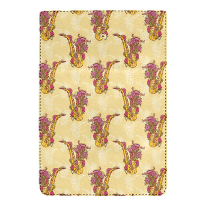 Saxophone Pattern Print Design 04 Women's Trifold Wallet