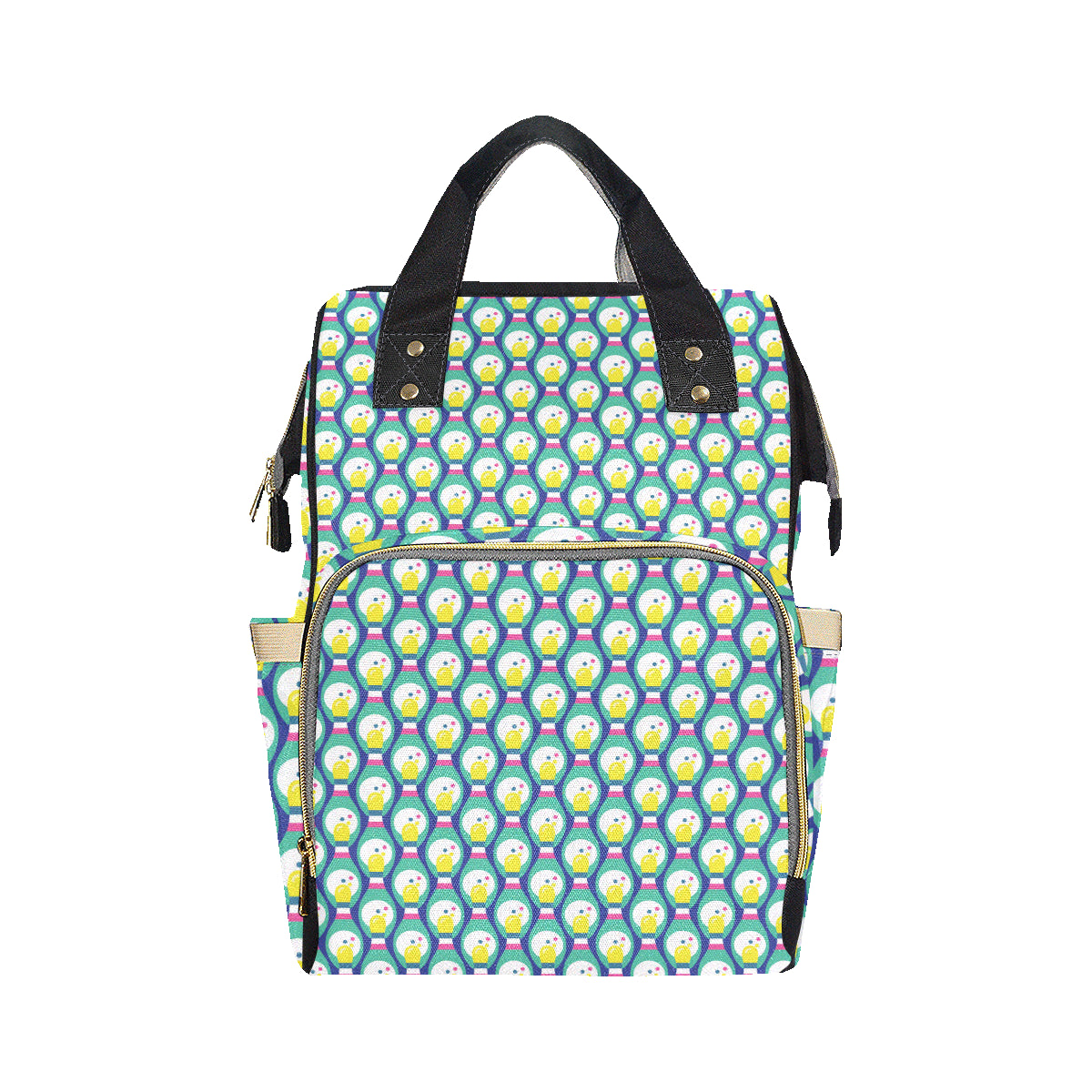 Bowling Pattern Print Design 04 Diaper Bag Backpack