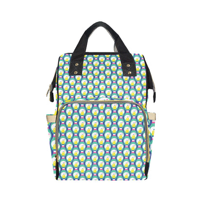 Bowling Pattern Print Design 04 Diaper Bag Backpack