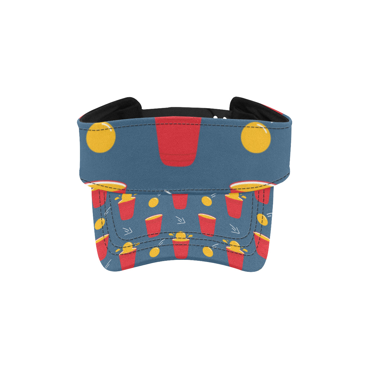 Beer Pong Pattern Print Design 02 Unisex Sun Visor
