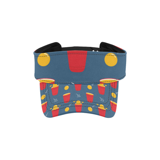 Beer Pong Pattern Print Design 02 Unisex Sun Visor