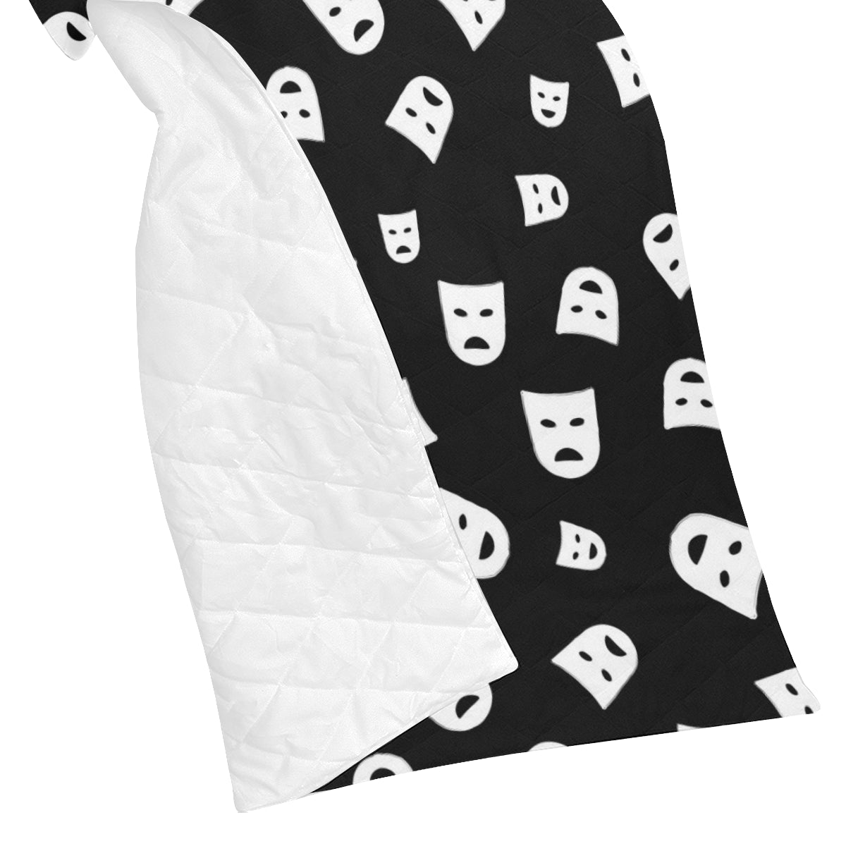 Acting Mask Pattern Print Design 03 Premium Quilt