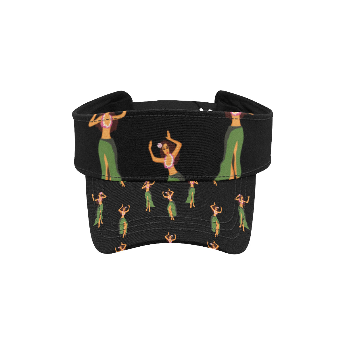 Hula Dancers Girl Pattern Print Design 01 Unisex Sun Visor