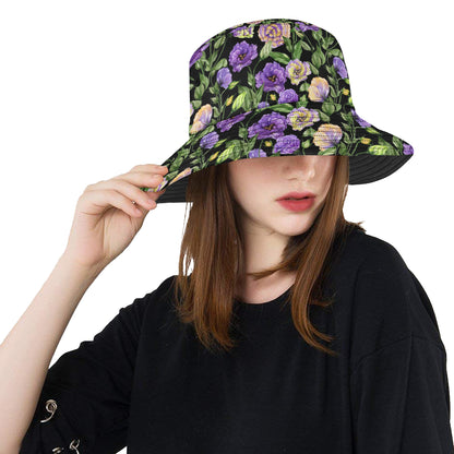 Lisianthus Pattern Print Design LT02 Unisex Bucket Hat